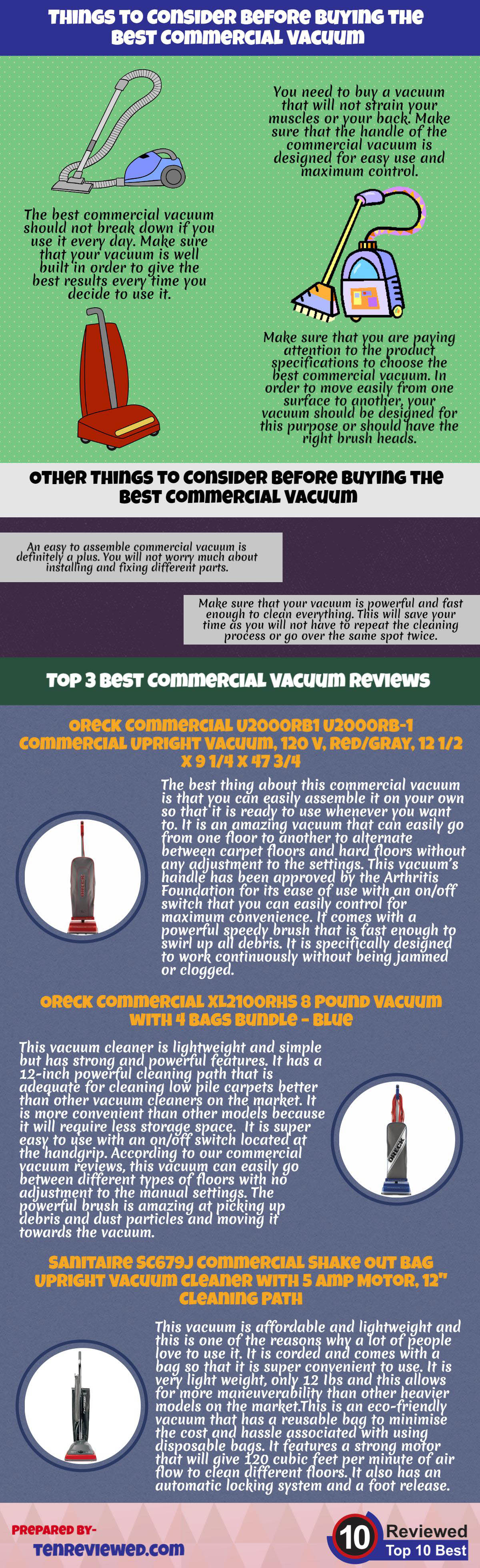 best commercial vacuum infographic
