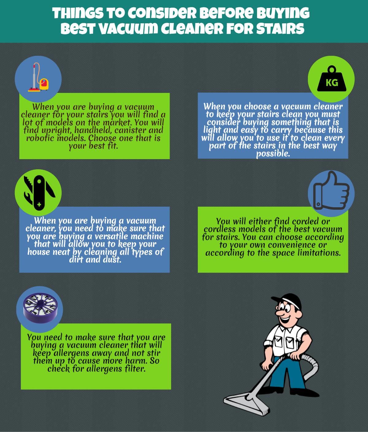 Vacuum Cleaner for Stairs Buying Guide (Infographic) | Ten Reviewed