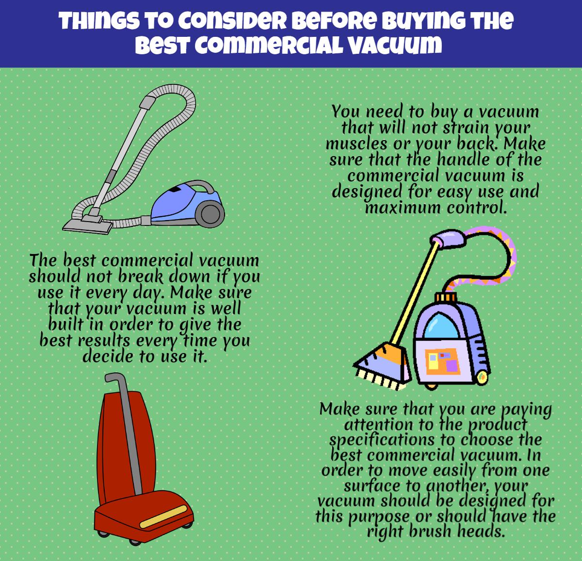 Commercial Vacuum Buying Guide (infographic) Ten Reviewed