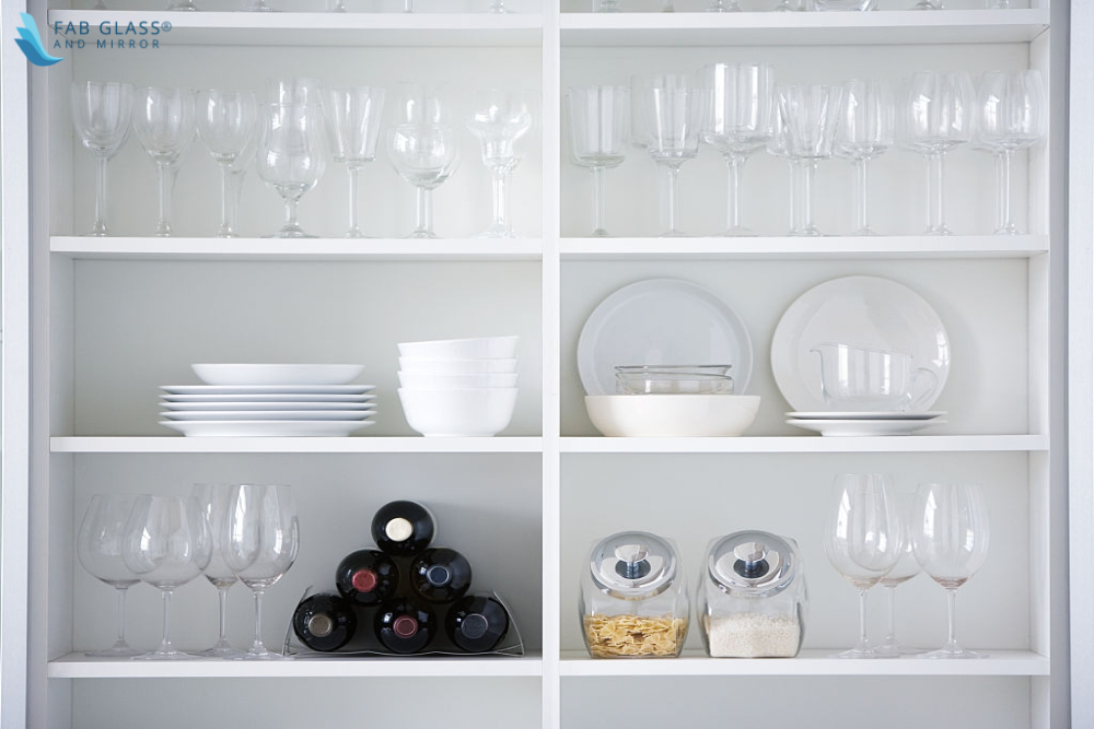 Styling Cabinet Glass with Stylish Plate Racks Styling Cabinet Glass with Stylish Plate Racks